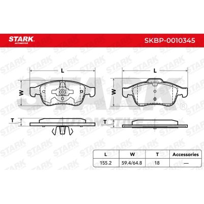 Brake Pads Set Stark SKBP-0010345 SKBP-0010345 - photo 4