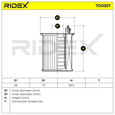 Oil Filter RIDEX 7O0357 7O0357 - photo 6
