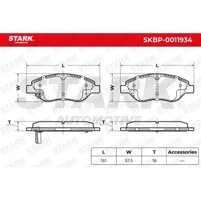 Brake Pads Set Stark SKBP-0011934 SKBP-0011934 - photo 6