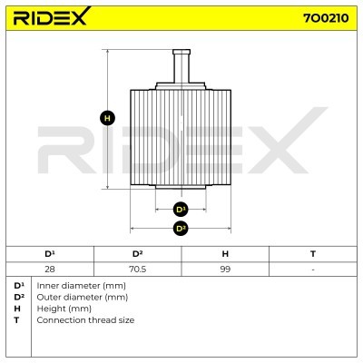 Oil Filter RIDEX 7O0210 7O0210 - photo 6