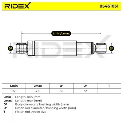 Shock Absorber RIDEX 854S1031 854S1031 - photo 3