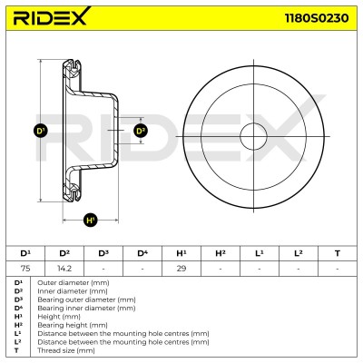 Strut Support Bearing Front RIDEX 1180S0230 1180S0230 - photo 3