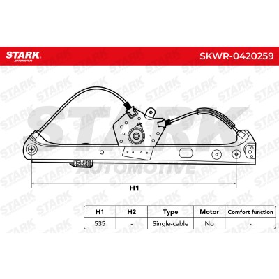 Window Regulator Stark SKWR-0420259 SKWR-0420259 - photo 6