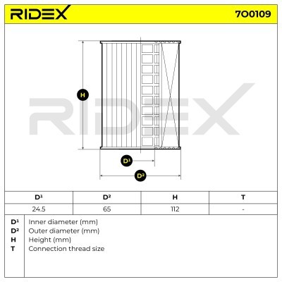 Oil Filter RIDEX 7O0109 7O0109 - photo 7