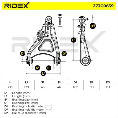 Control Arm RIDEX 273C0639 273C0639 - photo 5