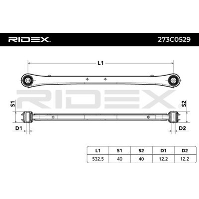 Control Arm RIDEX 273C0529 273C0529 - photo 2