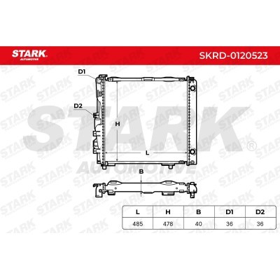 Radiator, Engine Cooling Stark SKRD-0120523 SKRD-0120523 - photo 4