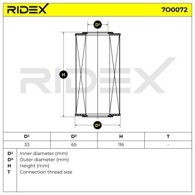 Oil Filter RIDEX 7O0072 7O0072 - photo 5