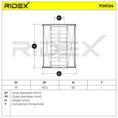 Oil Filter RIDEX 7O0124 7O0124 - photo 5