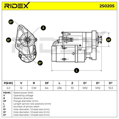 Starter RIDEX 2S0205 2S0205 - photo 9