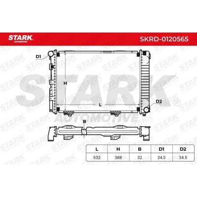 Radiator, Engine Cooling Stark SKRD-0120565 SKRD-0120565 - photo 6