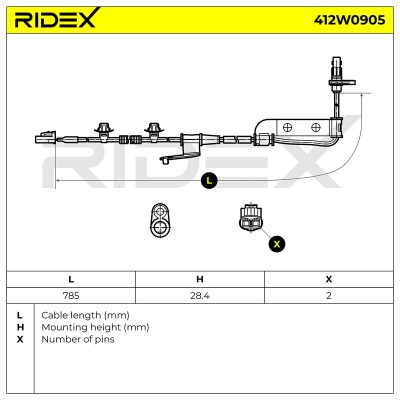 ABS Sensor RIDEX 412W0905 412W0905 - photo 5