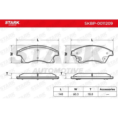Brake Pads Set Stark SKBP-0011209 SKBP-0011209 - photo 3