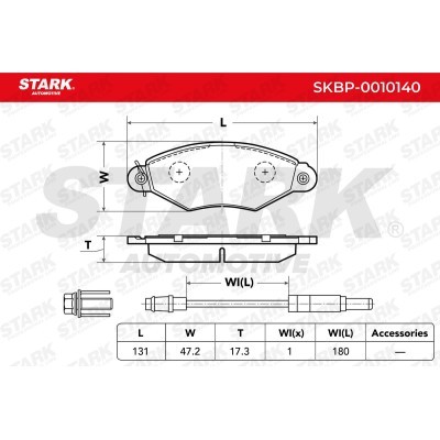 Brake Pads Set Stark SKBP-0010140 SKBP-0010140 - photo 3
