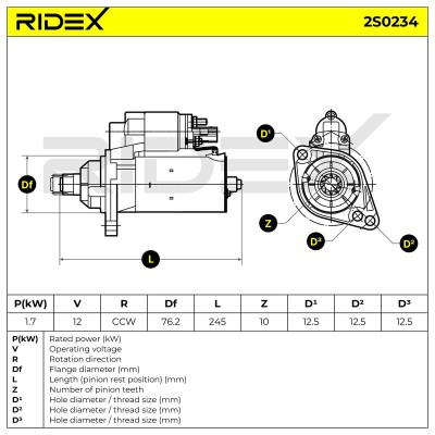 Starter RIDEX 2S0234 2S0234 - photo 6