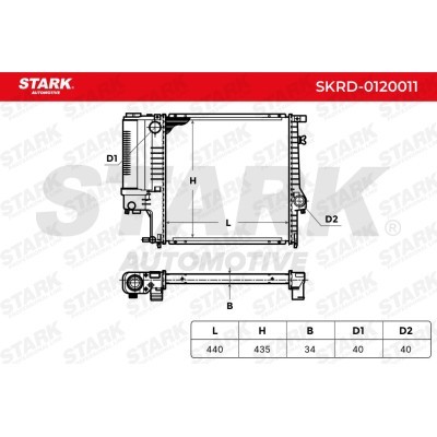 Radiator, Engine Cooling Stark SKRD-0120011 SKRD-0120011 - photo 4