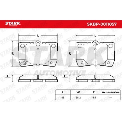 Brake Pads Set Stark SKBP-0011057 SKBP-0011057 - photo 3