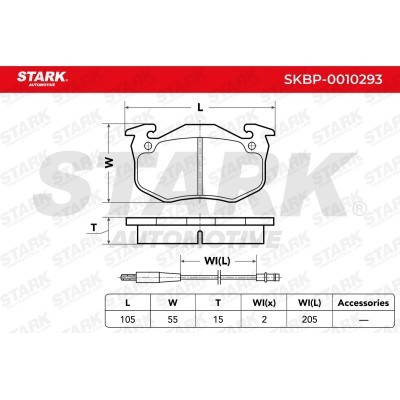 Brake Pads Set Stark SKBP-0010293 SKBP-0010293 - photo 3