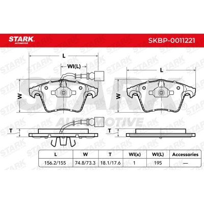 Brake Pads Set Stark SKBP-0011221 SKBP-0011221 - photo 3
