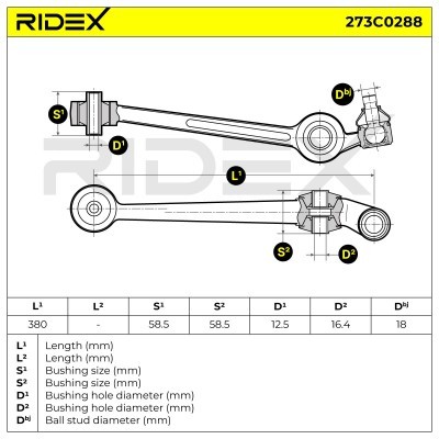Control Arm RIDEX 273C0288 273C0288 - photo 3