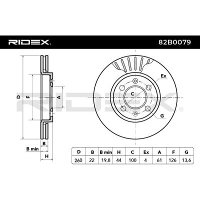 Brake Disc RIDEX 82B0079 82B0079 - photo 7