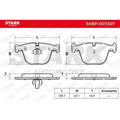 Brake Pads Set Stark SKBP-0011307 SKBP-0011307 - photo 6