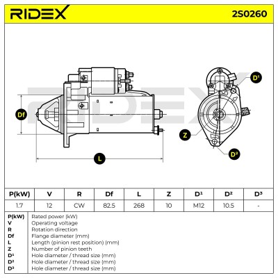 Starter RIDEX 2S0260 2S0260 - photo 7