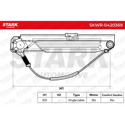 Window Regulator Stark SKWR-0420369 SKWR-0420369 - photo 7