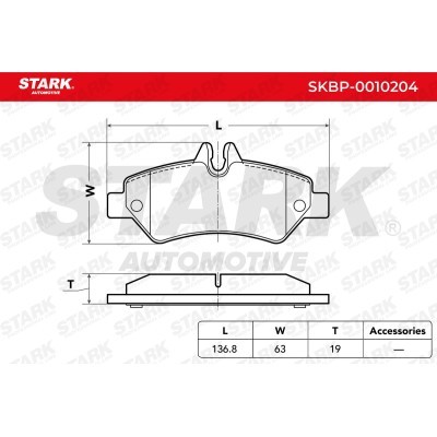 Brake Pads Set Stark SKBP-0010204 SKBP-0010204 - photo 3