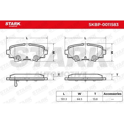 Brake Pads Set Stark SKBP-0011583 SKBP-0011583 - photo 5