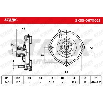 Strut Support Bearing Front Stark SKSS-0670023 SKSS-0670023 - photo 3