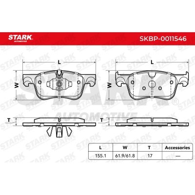 Brake Pads Set Stark SKBP-0011546 SKBP-0011546 - photo 3