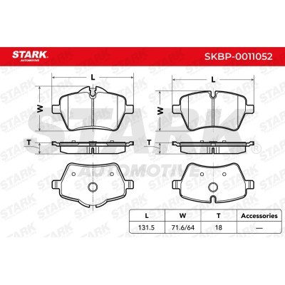 Brake Pads Set Stark SKBP-0011052 SKBP-0011052 - photo 3