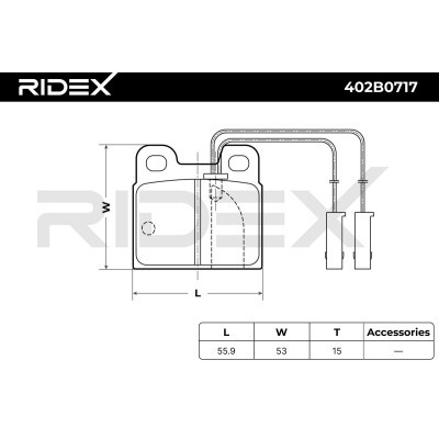 Brake Pads Set RIDEX 402B0717 402B0717 - photo 4