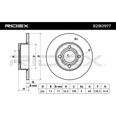 Brake Disc RIDEX 82B0917 82B0917 - photo 3