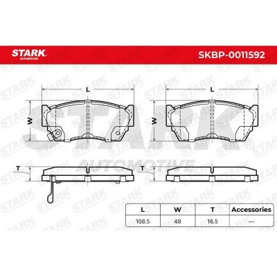 Brake Pads Set Stark SKBP-0011592 SKBP-0011592 - photo 6