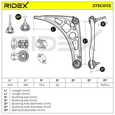 Control Arm RIDEX 273C0113 273C0113 - photo 7