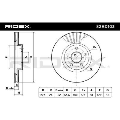 Brake Disc RIDEX 82B0103 82B0103 - photo 5