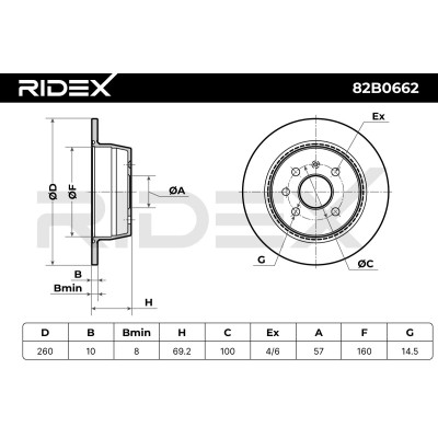Brake Disc RIDEX 82B0662 82B0662 - photo 8