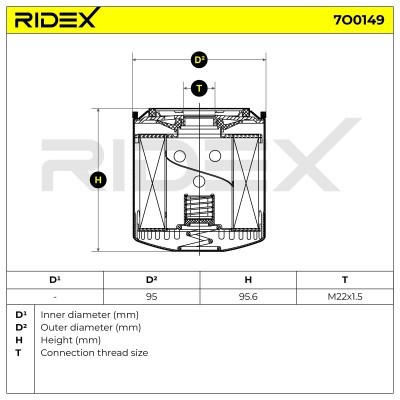 Oil Filter RIDEX 7O0149 7O0149 - photo 5