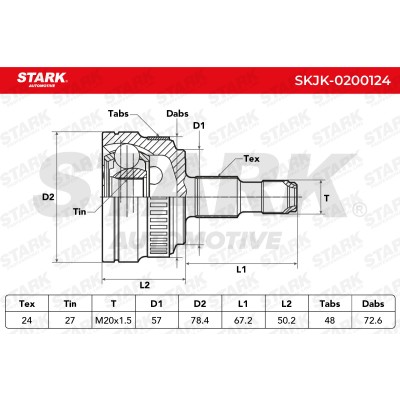 Joint Kit, Drive Shaft Stark SKJK-0200124 SKJK-0200124 - photo 7