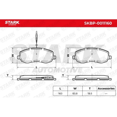 Brake Pads Set Stark SKBP-0011160 SKBP-0011160 - photo 3