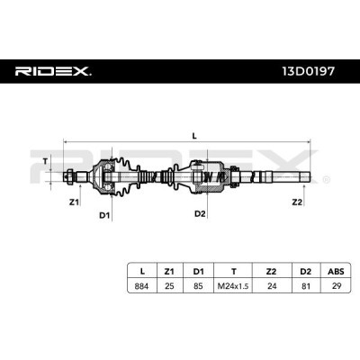 Drive Shaft RIDEX 13D0197 13D0197 - photo 6