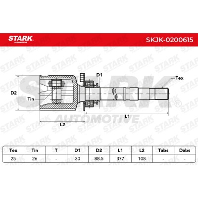 Joint Kit, Drive Shaft Stark SKJK-0200615 SKJK-0200615 - photo 9