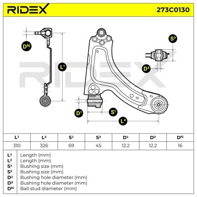 Control Arm RIDEX 273C0130 273C0130 - photo 8