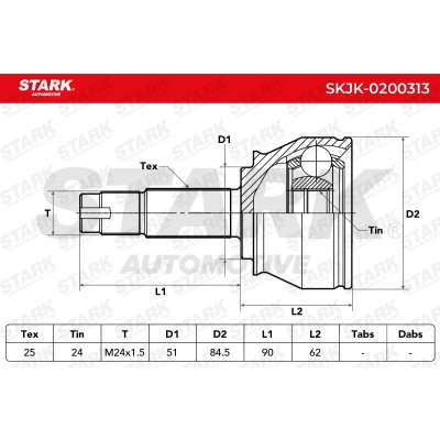 Joint Kit, Drive Shaft Stark SKJK-0200313 SKJK-0200313 - photo 5