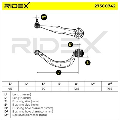 Control Arm RIDEX 273C0742 273C0742 - photo 7