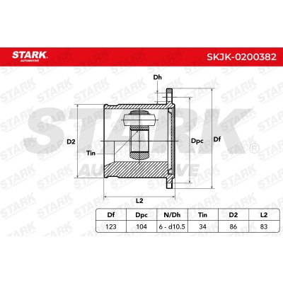 Joint Kit, Drive Shaft Stark SKJK-0200382 SKJK-0200382 - photo 4