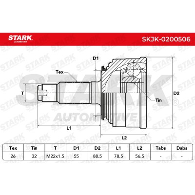 Joint Kit, Drive Shaft Stark SKJK-0200506 SKJK-0200506 - photo 7