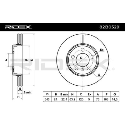 Brake Disc RIDEX 82B0529 82B0529 - photo 4